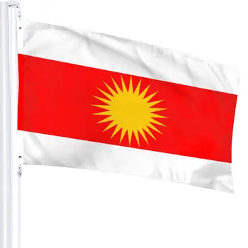 Jeziidid Lipp/Yezidische Flagge/Drapeau Jeziidid Lalish Lipu Kodu Kaunistamiseks Lipu 90x150cm