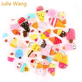 Julie Wang 10TK Vaik Jäätis Popsicle Toidu Võlusid Maasika Kook Ripatsid Telefon Decor Järeldused Ehteid Teha Tarvik