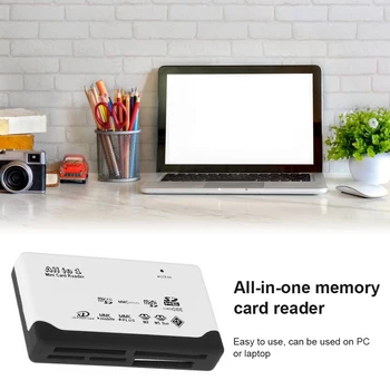 Kaardilugeja USB 2.0 TF Mälukaardi Lugeja Kiire andmeedastus Kõik Ühes kaardilugeja Toetab TF CF SD, Mini SD, MS XD
