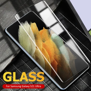 Kaardus Karastatud Klaasist Samsung Galaxy S20 S21 Ultra FE Pluss Klaas Ekraani Kaitsekile Samsung S21 Ultra S20 Pluss S20 FE Film