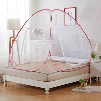 Kokkupandav Põhjatu sääsevõrk Portable Anti-mosquito net aknas Telk Kokkuklapitavad voodi Voodi baldahhiin voodi sääsevõrk beebi voodi