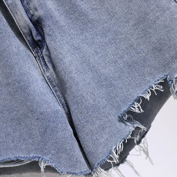 Korea 2 tükki lühikesed püksid komplekti suvel lühikesed varrukad ruuduline top ja denim lühikesed püksid, 2 tk komplekti naiste rõivad kaks tükki varustus 2021