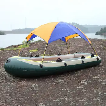 Kummipaat Kalapüügi Süsta Kit Purjetamine Varikatus Võrade Kokkuklapitavad Päikesevarju Paat Telk Kayaking Tarvikud 295*137*43CM