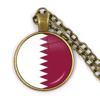 Kuveit,Katar,Põhja-Korea,Bahrein,Omaan,Singapur Rahvas Lipu Ripats Kaelakee 25mm Klaas kivi ümber Ehted Naistele Tüdrukud Kingitus