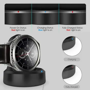 Laadija Samsung Käik S3 Kaasaskantav Juhtmevaba Laadimise Dock Magnet Hoidik, Klassikaline Piiril Smart Watch Laadija Android ONLENY