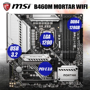 LGA 1200 MSI MAG B460M MÖRDI WIFI Emaplaat PCI-E 3.0 M. 2 DDR4 2933MHz Overlocking Desktop Intel B460 Placa-Mãe 1200 Uut