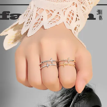 Liialdatud Isiksuse Retro Crystal Risti Rõngad, Naised Võlu Engagement Rõngad Meeste Vintage Vait Sõrme Ehted 2020