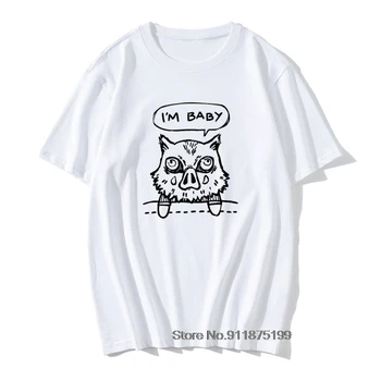 Ma olen Beebi Inosuke Meeste Tshirt Demon Slayer Anime Deemon Tera Naljakas Tees Tee Särgid Puhtast Puuvillast Riided