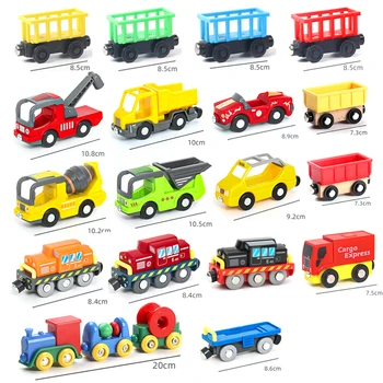 Magnet mänguasja auto engineering sõiduki transpordi auto -, raudtee -, auto ühildub puidust rongi tracks erinevaid stiile on olemas