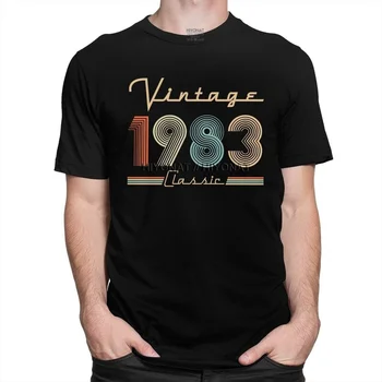 Meeste Vintage 1983 Limited Edition T-Särgid Lühikese varrukaga, kanna Puuvillast Tshirt Stiilne T-särk Originaal 38. Sünnipäeva Tee Topid Riided