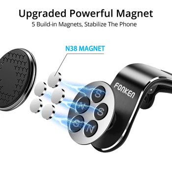 Metallide Magnetilised Air Vent Clip Mount iPhone 7 12 11 Pro Max XS 360 Pöörde, Telefon Seista Huawei P30 P40 Samsung S9 S10