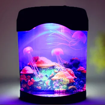 Millimallikas Tank Mere Maailmas Ujumine Meeleolu Valguse LED Värvikas Akvaariumi Öösel Tuled Laste Lamp Dekoratiivsed Tuled USB Power