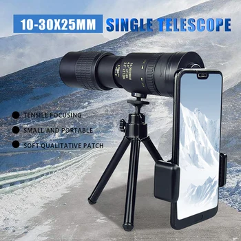 Monocular Teleskoop 10-300x40mm Super Zoom Monocular Kvaliteedi Okulaari Kaasaskantav Binoklid Jahindus Lll Öise Nägemise Ulatus Telkimine