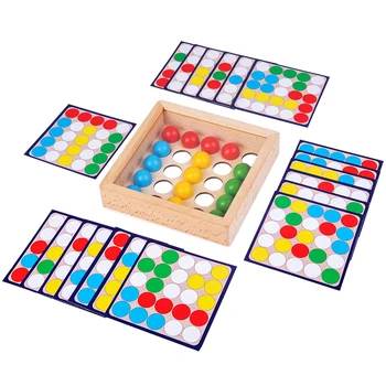 Montessori Õpetamise Mänguasi Puust Sõrme Helmed Mänguasjad Värvikas Rant Tabel Mäng Lastele Loogika Kontsentratsioon peenmotoorikat Koolituse Mängu