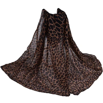 Moslemi Mood Voile Sall Hijabs Leopard Printida Turban Salli jaoks Daamid Juht Kate Moslemi Naiste Sall Hijab