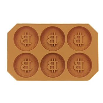 Multifunktsionaalne 6 Aukude Bitcoin Jää Võre Külmutada Hallituse Puding Šokolaad Tegija Hallituse Cube DIY Toidu Küpsise Kook Hallituse Köök
