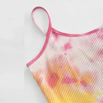 Naised, Daamid Tie-dye Printimiseks Varrukateta Pluus Pullover Vest Tank Eesotsas Särgid 2021 Uued Sexy Vesti Camisole Камзол