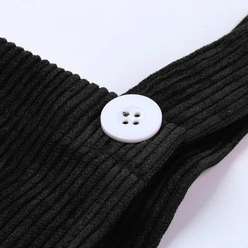 Naiste Velvetist Pikad Suspender Mini Rinnatüki Üldine Pinafore Vabaaja Tasku Kleit Nuppu põlvikud armas värviga Kleit