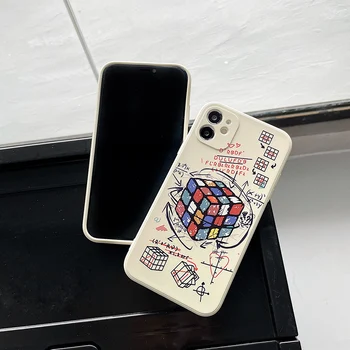 Naljakas rubiku Kuubiku muster Case For iphone Mini 12 11 Pro Max Cartoon X-XR, XS Max 7 8 Plus SE 2020 Pehme Silikoonist Kate Juhul