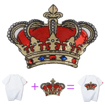 Nimi Logo Plaaster Crown Raud Plaastrid Lahtiselt Riietus Punane peep varba kingad Tarvikud Diy Kleepsud Riided Suured Pääsme ping