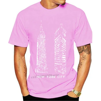 Paigaldatud New York City Ehitiste Projekteerimise Arhitektuur Tshirt Meeste Graafiline Mehed Tshirts Meeskonna Kaela Riided