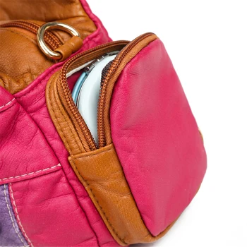 Panelled Naiste Messenger Bag Retro Neet Kunstnik / Kõrge Kvaliteedi Õla Croosbody Kotid Naistele Pehme Pestud Nahast Käe Kotid