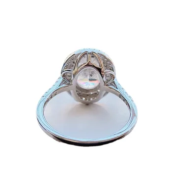 PANSYSEN 925 Sterling Silver Ovaal Lõigatud Akvamariin Tsitriin Gemstone Teemant Sõrmus Valge Kulla Värvi Trahvi Ehteid Tilk Laevandus