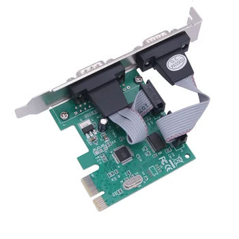 PCI-E serial pordi kaardi PCIE9-pin RS232 serial port side serial pordi kaardi DB9 serial port PCIE laiendamine 2 seeria kaart