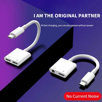 PINZHENG USB Type C Splitter 2 in 1 Audio Fast Eest C-Tüüpi 3,5 mm Kõrvaklappide Adapter Google Pixel Huawei Xiaomi Oneplus