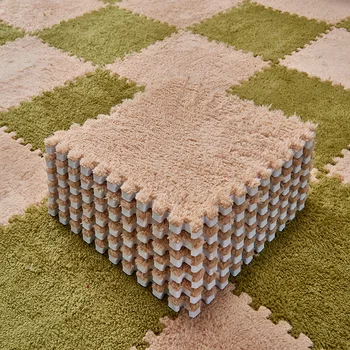 Plaaditud Vaip Magamistuba, elutuba Kodu Kaunistamiseks Block Puzzle Mosaiikpildi Põranda Matt Puhta Värvi -, Plüüš-EVA Keskkonna Vaht Padi