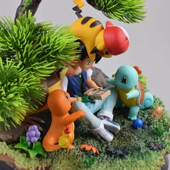 Pokemon nukk Jaapani anime-nukk Pikachu Väike Tulekahju Draakon Xiaozhi Suur Pakendada Stseeni Mudeli Kogumine Puhkus Kingitus