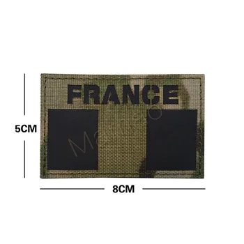 Prantsusmaa Lipu Multicam IR Taktikaline Plaaster Infrapunakiirgust Peegeldav Sõjalise Sildid Pääsme FRA prantsuse mehed Õla Armband Applique