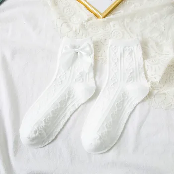 Puuvillased Sokid Armas Pits kikilips Jaapani Lolita Stiilis Naiste Puuvillased Sokid Mood Must Ja Valge Harajuku Emane Sokid