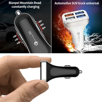 QC3.0, Kiiresti Autoga Laadija Pesa 4 USB-Auto sigaretisüütaja Adapter Telefoni Laadimine Autod Splitter Universaalne Auto Tarvikud