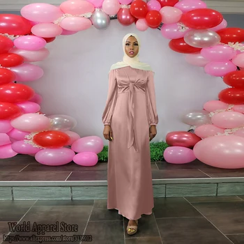 Ramadan Eid Mubarak Seal Kaftan Dubai Abaya Türgi Moslemi Naiste Hijab Satiin Kleit Islam Kauhtana Marocain Kleidid Vestidos Rüü Femme