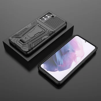 SAMSUNG Galaxy S21 Plus Ultra Põrutuskindel Telefon Kate Luksus Vankris Armor Kaitseraua Omanik, Magnet Juhul