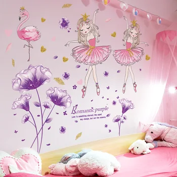 [shijuekongjian] Lilla Lill, Taim, Seina Kleebised DIY Tüdruk Flamingo Seina Kleebised Elu-Tuba, Lapsed, Magamistuba Maja Kaunistamine