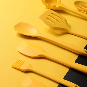 Silikoon köök utensilios de cocina tarvikud, tööriistad, köögitarvete komplekt toiduvalmistamis lusikas espatula vidin menaje spaatliga Anum puidust