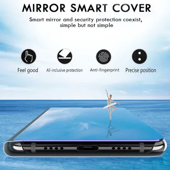 Smart mirror flip case For samsung galaxy a72 juhul magnet stand telefon kate samsung 72 72a sm-a725b a726 galaxya72 coque