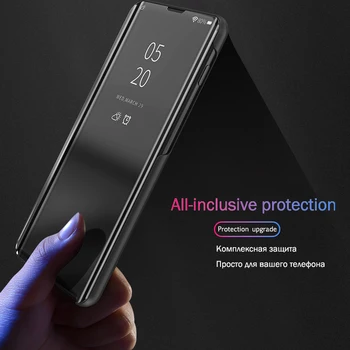 Smart Nahast Peegel Flip Case For Samsung Galaxy S10 Pluss S10e 360 Clear View Ees Tagasi Telefoni Kaaned Samsung S 10Plus S 10