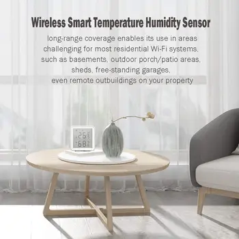 Smart Wireless Temperatuur&Õhuniiskus Sensor WiFi Smart Temp Niiskuse Andur Ühilduv Digitaalne Sise Termomeeter Õhuniiskuse Mõõtja