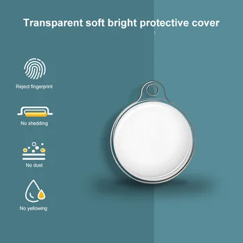 Suitable For Apple Airtags Tracker Transparent Material Protective Cover TPU Soft Material Protective Cover