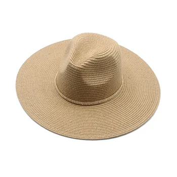 Suvel naiste mütsid tahke lai nokk 11cm 7.5 cm must, khaki õlgedest peakatted, suvel, kevadel mehed naised ahelas juhuslik väljas naised päike mütsid