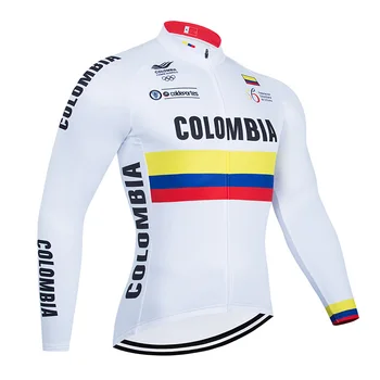 Sügis/Kevad Mens Team Colombia Pikk Rattasõit Kampsunid MTB Ühtne Mountain Bike Riided Kiire Kuiva-Jalgratta, Riiete Peal Kandma