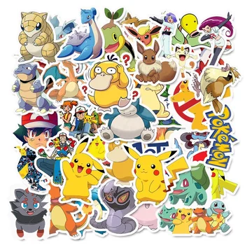 Takara Tomy Pokemo Tomy Pokemon 50 Cartoon Kleebised Kawaii Pikachu Kleebised Vankri Puhul Sülearvuti Külmik Veekindel Graffiti