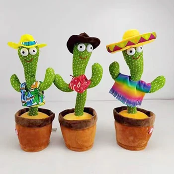 Tantsimine Cactus Elektron -, Plüüš-Mänguasi, Korrutus -, Plüüš-Nukk Baby Lapsed Kaasas Mänguasjad Tants Hääl Interaktiivne Veretustatud Stark Mänguasi Lapsele
