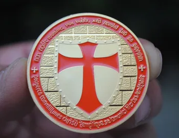 Templar Ristisõda Kulla Värvi Kroomitud Mälestusmünte Pääsme Medal Suveniiride Poole Kunst Kingitused Suveniiri