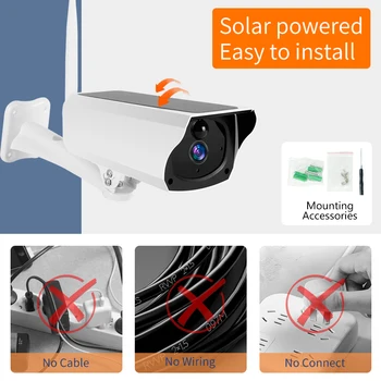 Tuya Smart IP Päikese, Wifi, Kaamera Töö Alexa Home Security Traadita Veekindel Laetav Aku Power Valve Kaamera