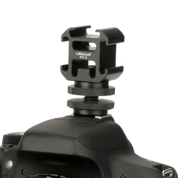 Ulanzi PT-3S Triple Külma Kinga Mount Adapter Kaamera Kinga Bracket Flash Mikrofonid, LED Video, Valgustus, Monitor, Magic Arm