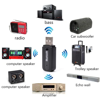 USB-Bluetooth-ühilduva 5.0-Vastuvõtja, Saatja, Audio Adapter Auto PC TV HD HiFi Retseptori Traadita Adapter, LCD-3,5 MM AUX